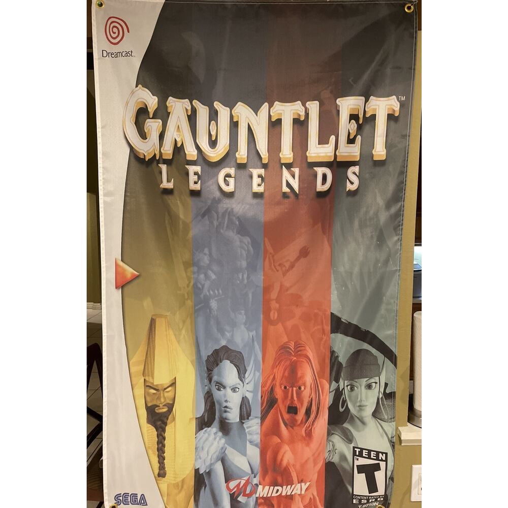 Gauntlet Legends 5ft Flag Sega Dreamcast 2000 Banner Poster Midway